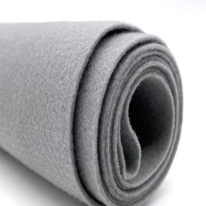 Felt Solid Grey Fabric, Plain weave, 1.37 mtrs