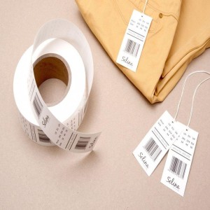 Garments Barcode Label, Paper material, glossy finish