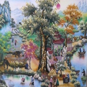 Gemstones Village Painting