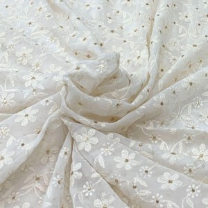 Georgette Embroidered Fabric