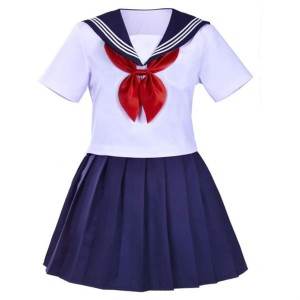 Girl's School Uniform Sailor Dress, Military-styled