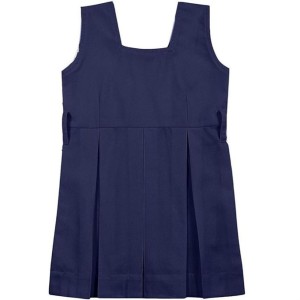 Girls Blue Cotton School Uniform , Medium, 3/4th sleeves