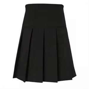 Girls School Uniform Skirt, High waisted, plain pleated