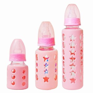 Glass Feeding Borosilicate Bottle, Multicolor design