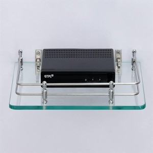 Glass Set Top Box Stand, Wall mounted, 5 mm thickness