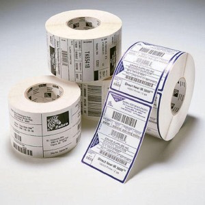 Gloss Chromo Barcode Roll, Strong permanent stick