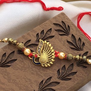 Golden Beads Rakhis 