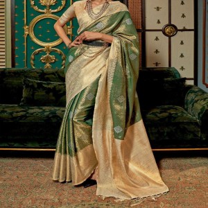 Golden Pallu Saree