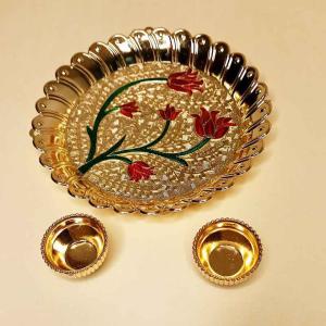 Golden Pooja Thali
