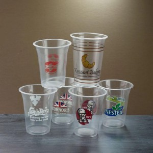 half print disposable glasses, Long Straight, Shaped