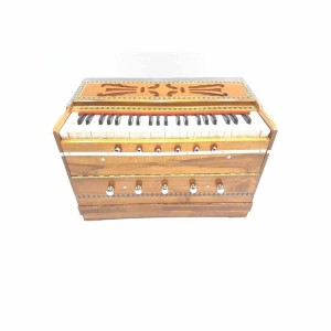Harmonium Triple Reed, NATURAL COLOR, Wooden Jaali