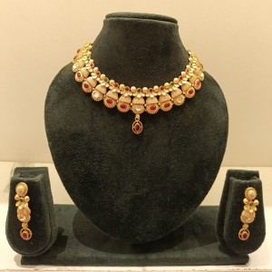 Indian stylish golden necklace