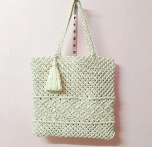 Macrame cotton bag