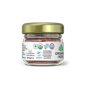 India Organic Saffron, Threads form, 2.0 gram quantity
