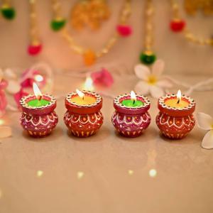 Indias Collectible Clay Diyas