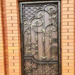 Iron Safety Door Grill, Decorative design, rectangular