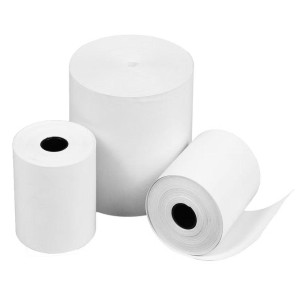 Jumbo Thermal Printer Roll, White colour, plain pattern