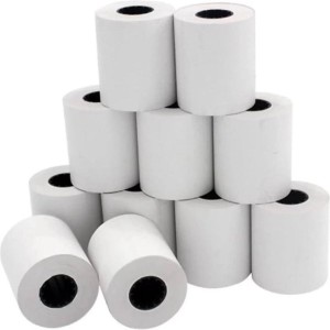 Mini Billing Roll, White, cream color smaller rolls