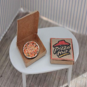 mini pizza boxes, Small-scale white chipboard