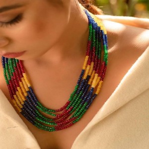 Multi-Color Beaded Necklace
