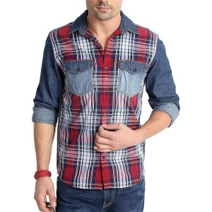 Multicolor Mens Denim Shirt