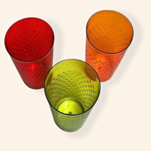 Multicolor Plastic Glass