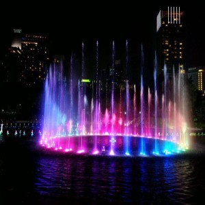 Multicolored Jumping Fountains