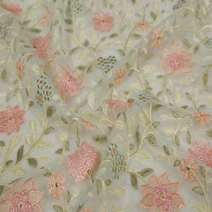 Organza Embroidered Fabric