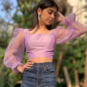 Organza Lilac Top