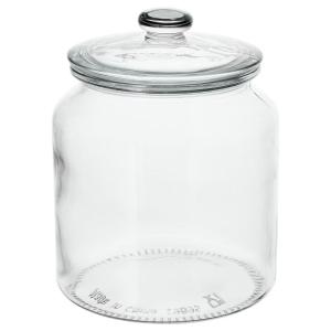 Plain glass jar