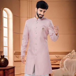 Plain Indowestern Sherwani