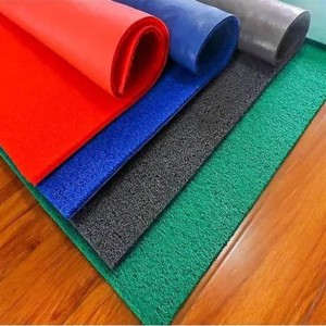 Plain Pvc Floor Mat, 160 sq ft, blue & red color