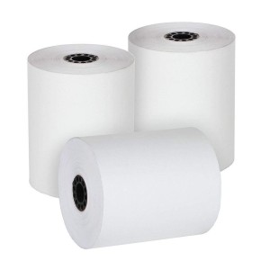 Plain White Thermal Paper Jumbo Roll, 80 gsm, 120 m length