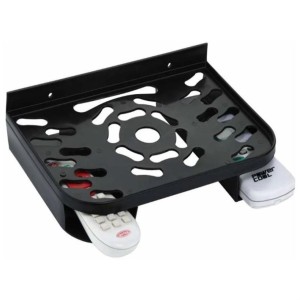 Plastic Set Top Box Stand, Wall mount, black color