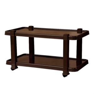 Plastic Trolley Coffee Table, Brown colour, Medium size