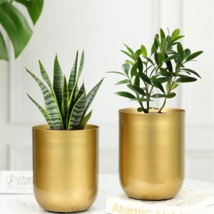Polished Metal Planter