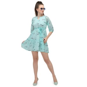 Poly Silk Short Dress