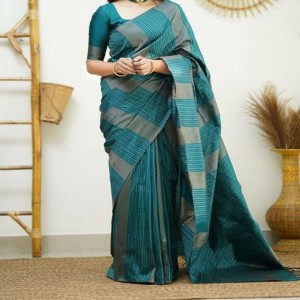Print Zari Border Saree