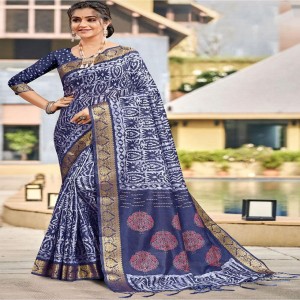 Printed Cotton Silk Saree