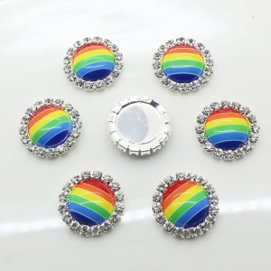 Rainbow Acrylic Button