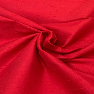 Red Plain Silk Fabric