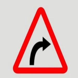 Retro Reflective Road Sign Board, Triangle right