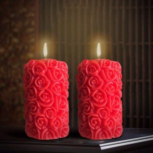 Rose Pillar Candle