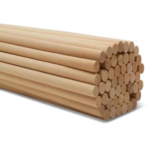 Round Wide Bamboo Sticks, 5mm thickness, natural finish