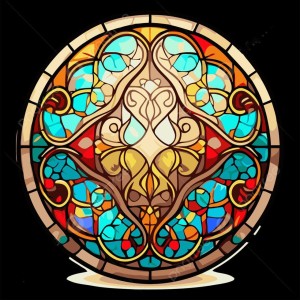 Round Window Glass Design, Finished decoration