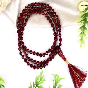 Sandalwood knotted mala