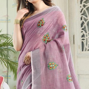 Saree Cotton Embroidered 