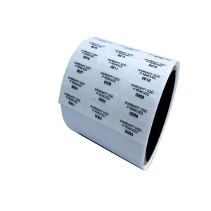 Security Printed Barcode Labels, Standard usage