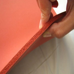 Silicone Sponge Sheet, Red colour, square shape