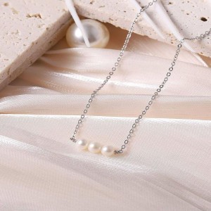 Silver Pearl Necklaces
